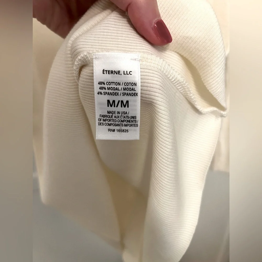 ETERNE Long sleeve ribbed mini dress M - Picture 4 of 4